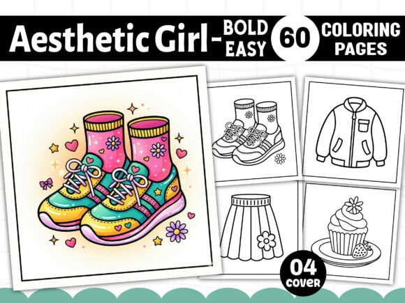 Aesthetic Girl Coloring Pages Bold Easy Graphics