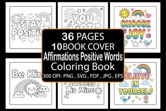Affirmations Positive Word Coloring Book