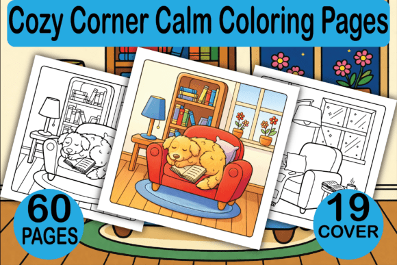 Cozy Corner Calm Coloring Pages: Graphics & Coloring Pages
