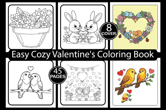 Easy Cozy Valentine’s Coloring Book