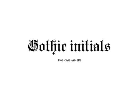 Gothic Initials: Elegant Graphics & Illustrations for Handmade Brands
