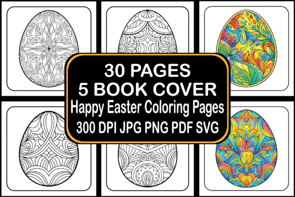 Happy Easter Coloring Pages Graphics