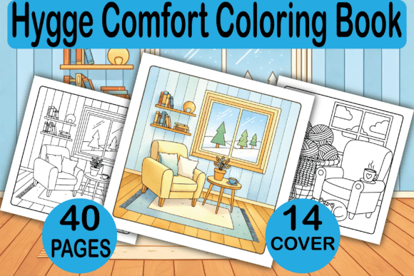 Hygge Comfort Coloring Book: Graphics & Coloring Pages