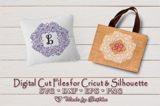 Mandala Asian Wreath Monogram Graphics for Crafts